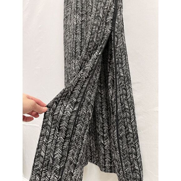 Loft Womens Lined Sleeveless Spaghetti Midi Dress Size S Black Aztec Pattern 100 - Picture 12 of 12